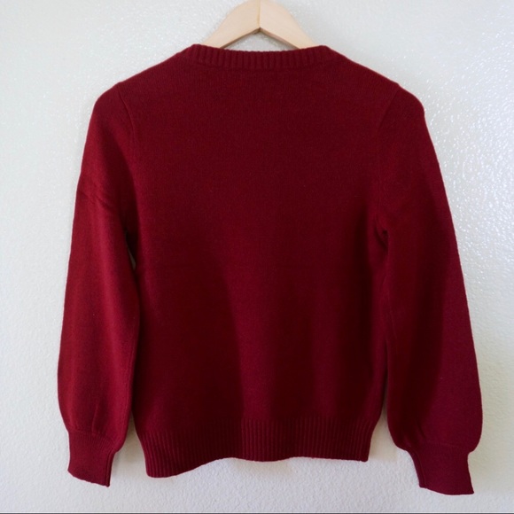 NWT J. Crew Crewneck Sweater with Jeweled Buttons - Picture 5 of 8
